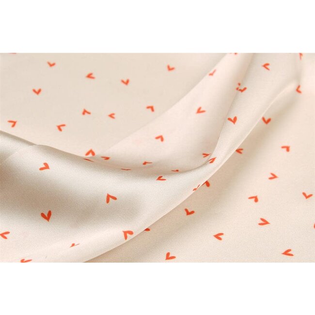 Red hearts - blousestof