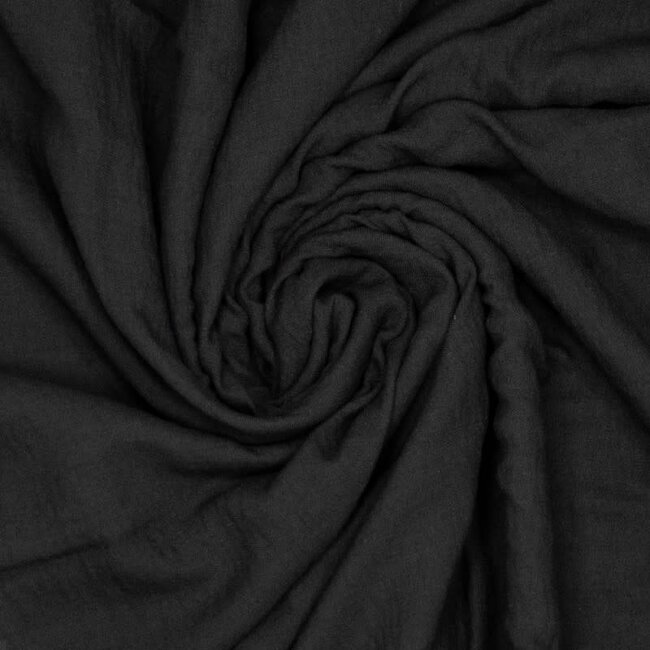 Vintage natural viscose - zwart