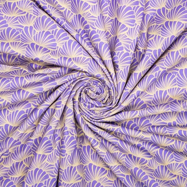 Ilja purple beachy shells - canvas
