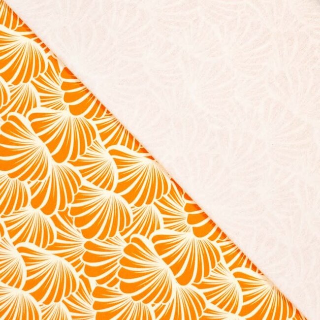 Ilja orange beachy shells - canvas