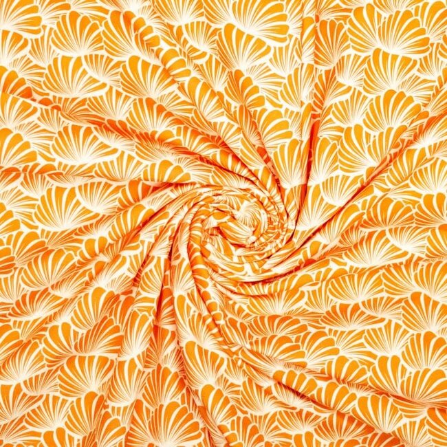 Ilja orange beachy shells - canvas