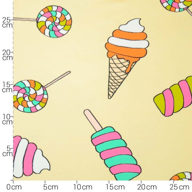 Yellow ice cream - summer sweat