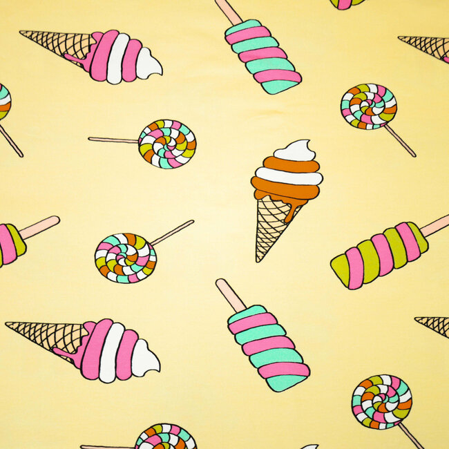 Yellow ice cream - summer sweat
