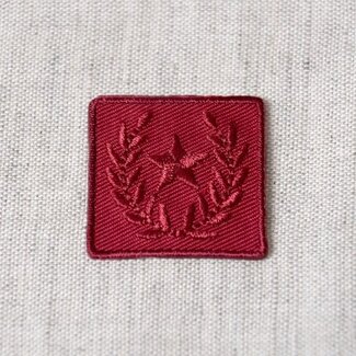 Strijkapplicatie - etoile laurier bordeaux