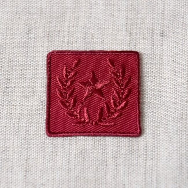 Strijkapplicatie - etoile laurier bordeaux