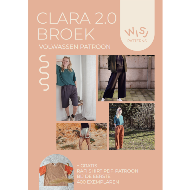Wisj - Clara culotte & short + gratis Rafi shirt patroon (xs-4xl)