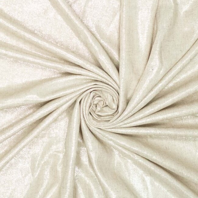 Foil glitter silver - linnenviscose