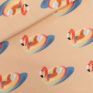 See You At Six SYAS30 Inflatable Flamingos - french terry (perzikbeige)