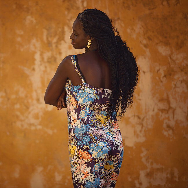 SYAS30 Wild Flowers - ecovero satin viscose