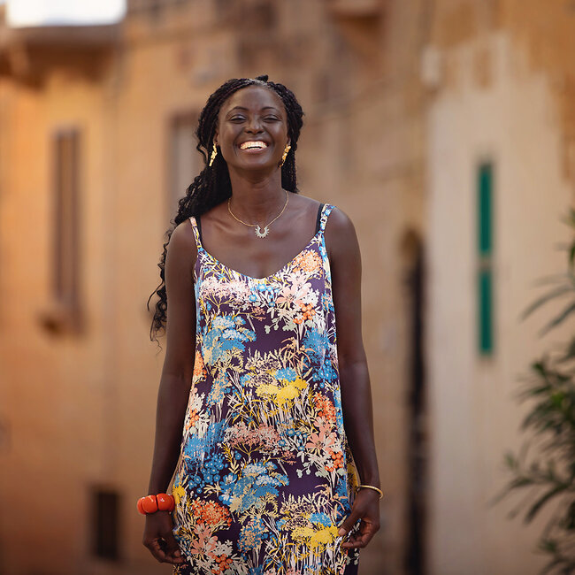 SYAS30 Wild Flowers - ecovero satin viscose