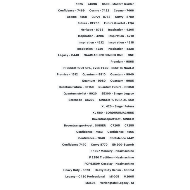 Singer - rolzoomvoet 3 mm