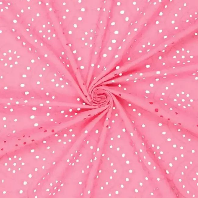 Colorfull swiss embroidery - pink