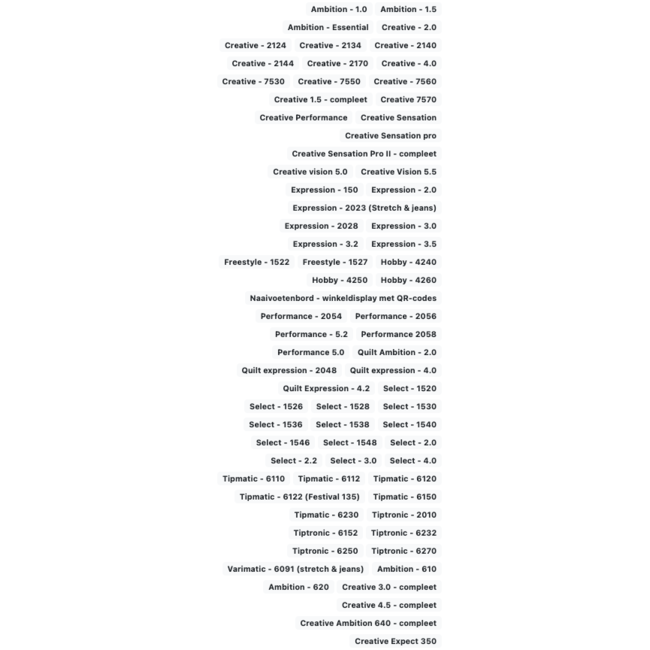 Pfaff - blinde ritsvoet