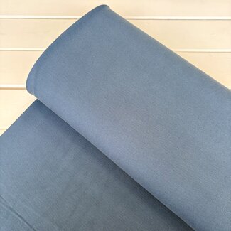 Stevige kepertricot - jeansblauw