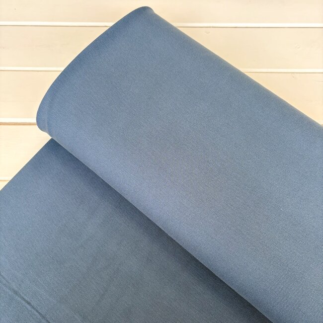 Stevige kepertricot - jeansblauw