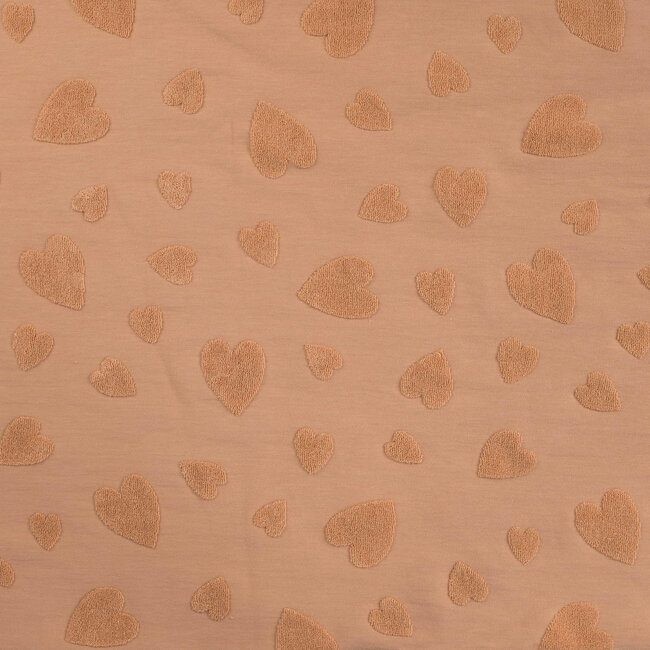 Hearts jacquard - dusty salmon