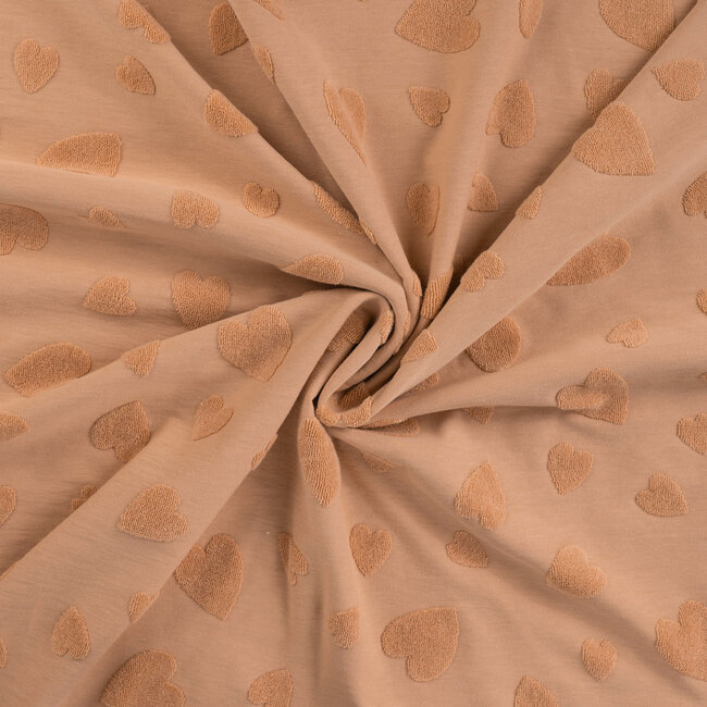 Hearts jacquard - dusty salmon