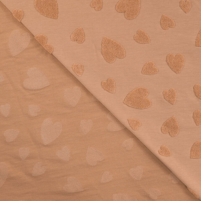 Hearts jacquard - dusty salmon