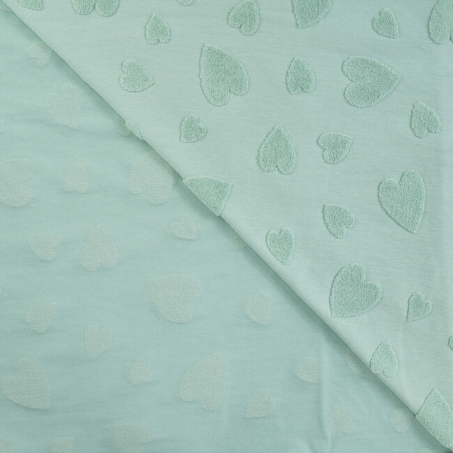 Hearts jacquard - dusty mint