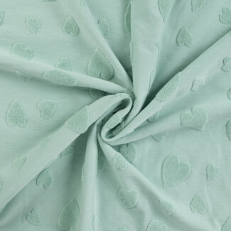 Hearts jacquard - dusty mint