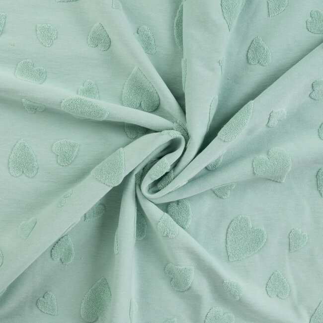 Hearts jacquard - dusty mint