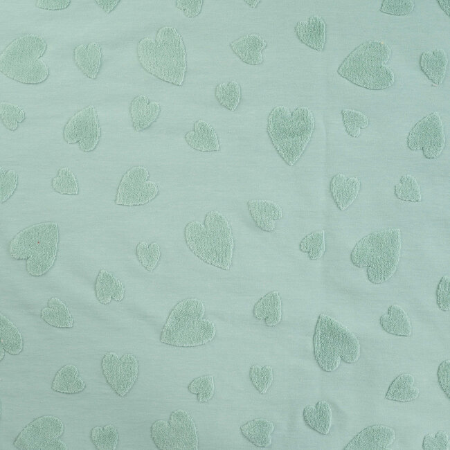 Hearts jacquard - dusty mint