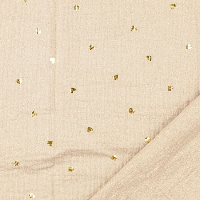 Hearts foil - double gauze