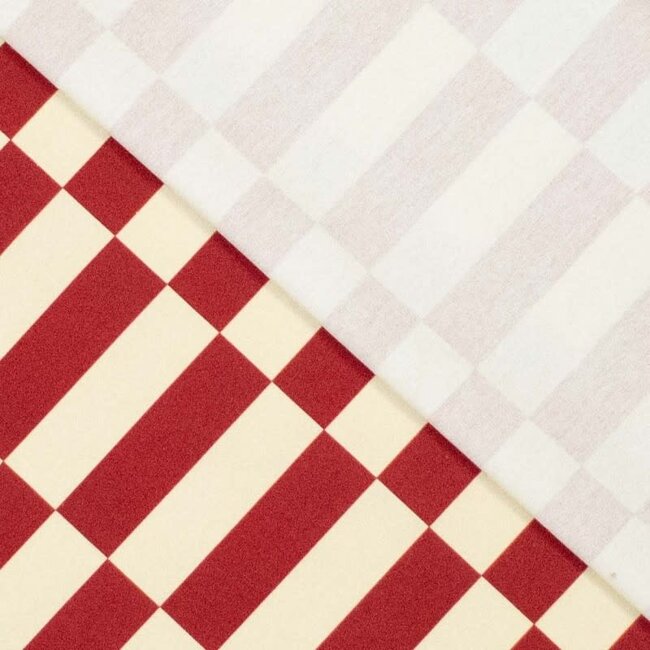 Ilja blocks bordeaux - canvas