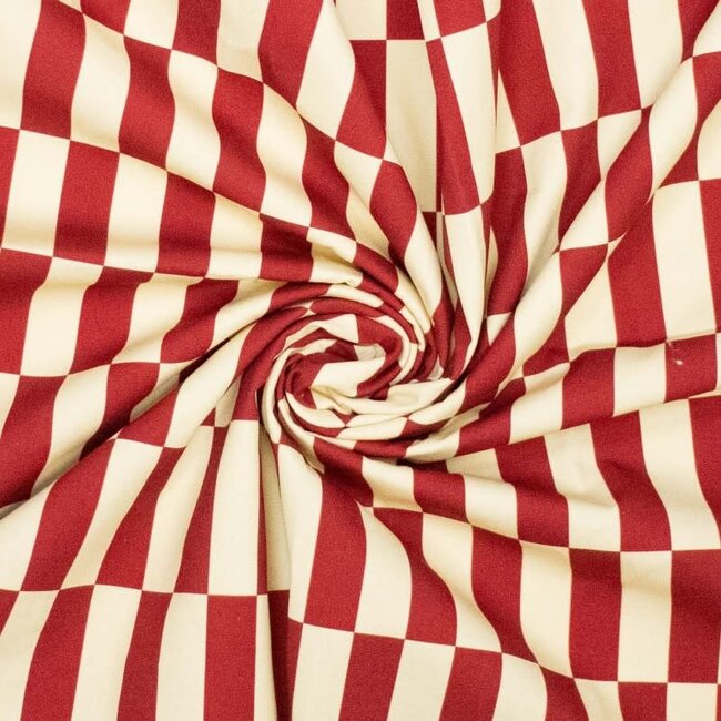 Ilja blocks bordeaux - canvas