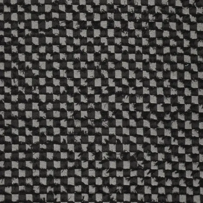 Denim check - jacquard black