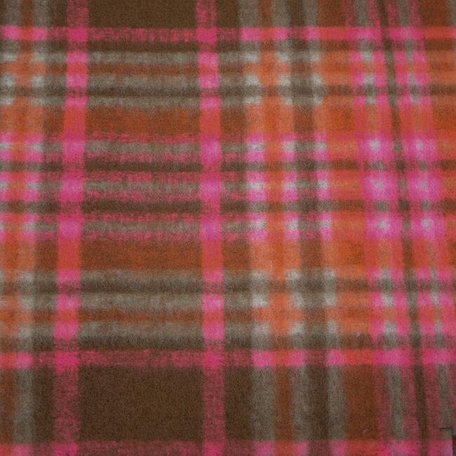 Pop check orange - mantelstof