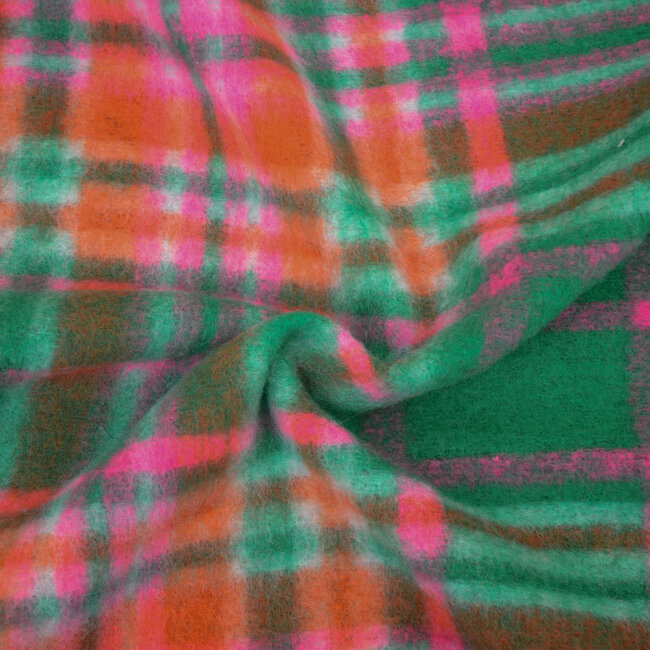 Pop check green - mantelstof