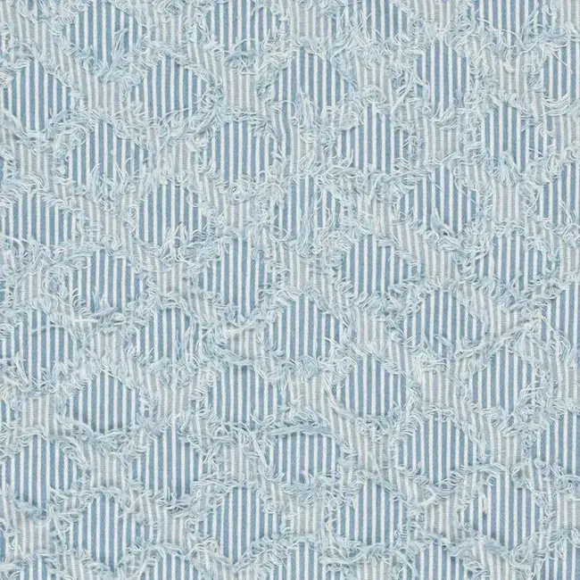 Ruffle stripes - denim