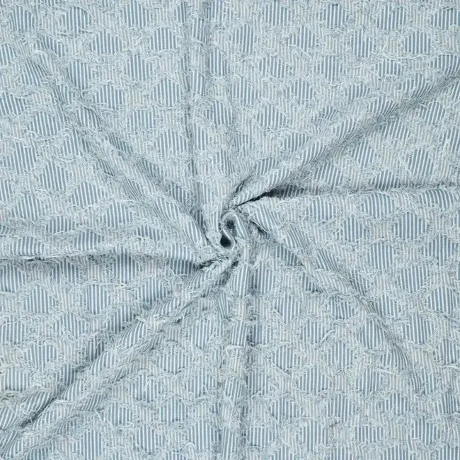 Ruffle stripes - denim