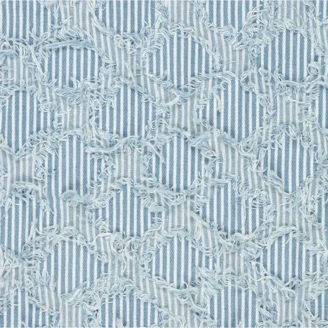 Ruffle stripes - denim