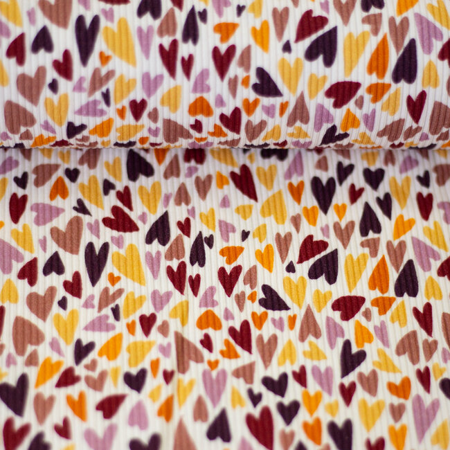 Hearts - ribbeltricot