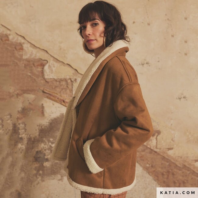 Sherpa bonded suede - camel