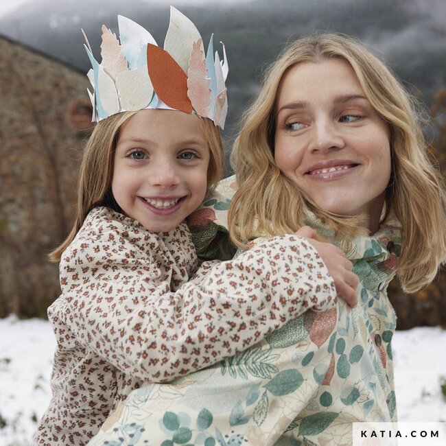 Flowers reindeer - flannel cotton