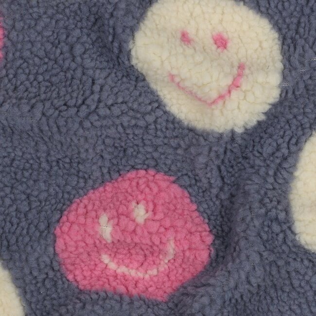 Teddy jacquard happy faces - jeans