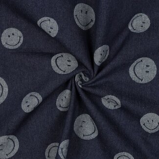 Denim jacquard - smileys