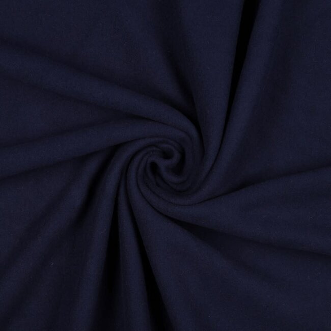 Katoen fleece gots - navy