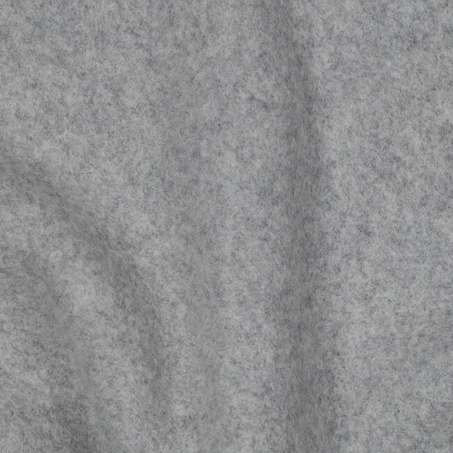 Katoen fleece gots - light grey melange