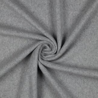 Katoen fleece gots - light grey melange