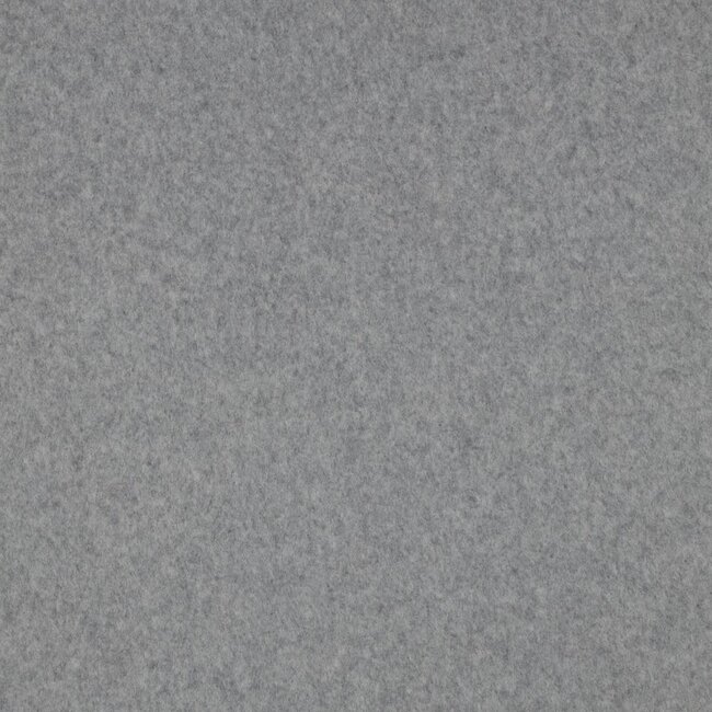 Katoen fleece gots - light grey melange