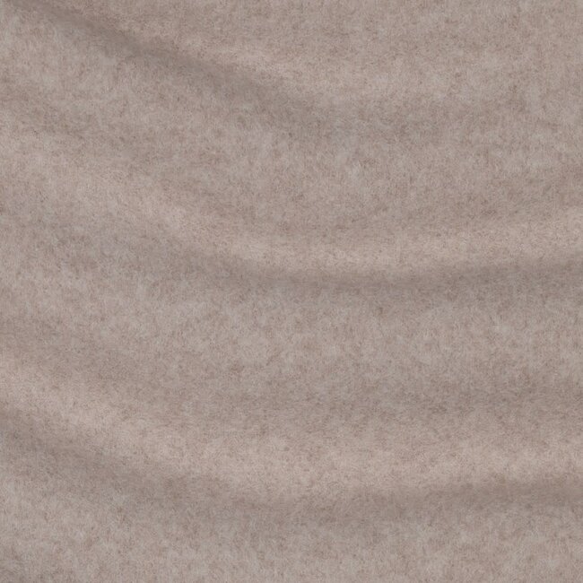 Katoen fleece gots - taupe melange