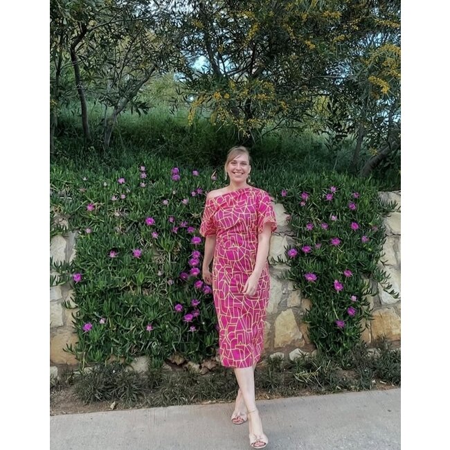 Neon abstract - cotton voile