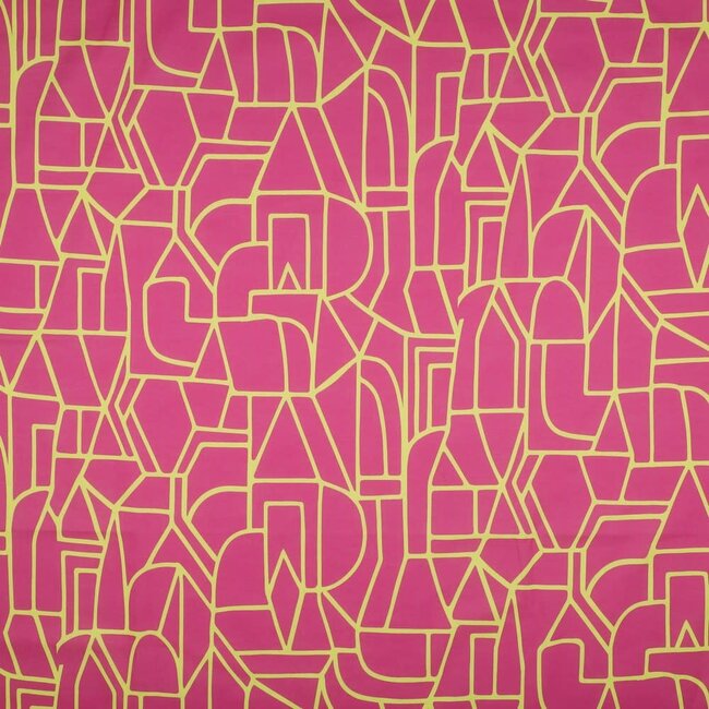 Neon abstract - cotton voile