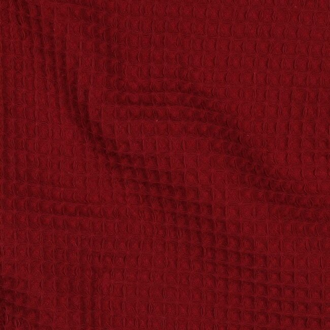 Wafelstof - bordeaux