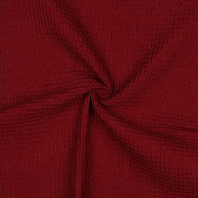 Wafelstof - bordeaux