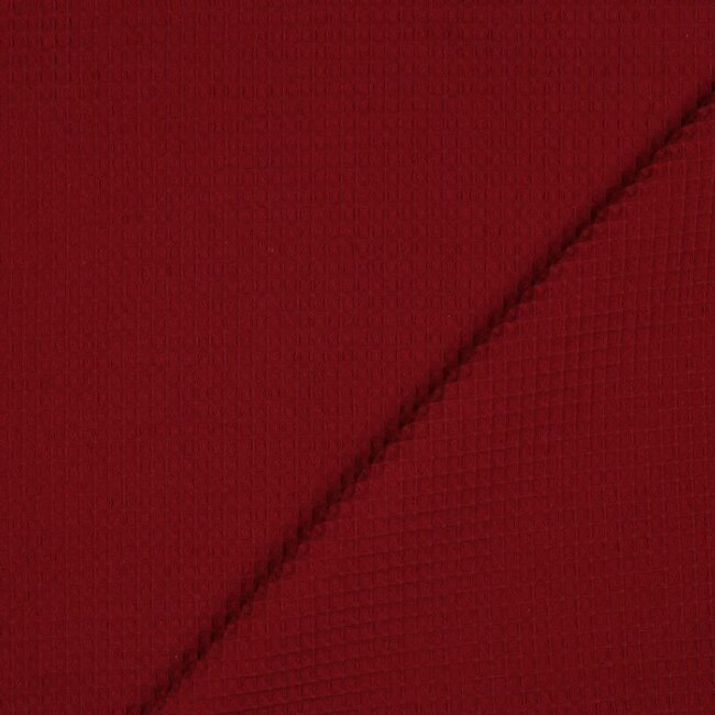 Wafelstof - bordeaux